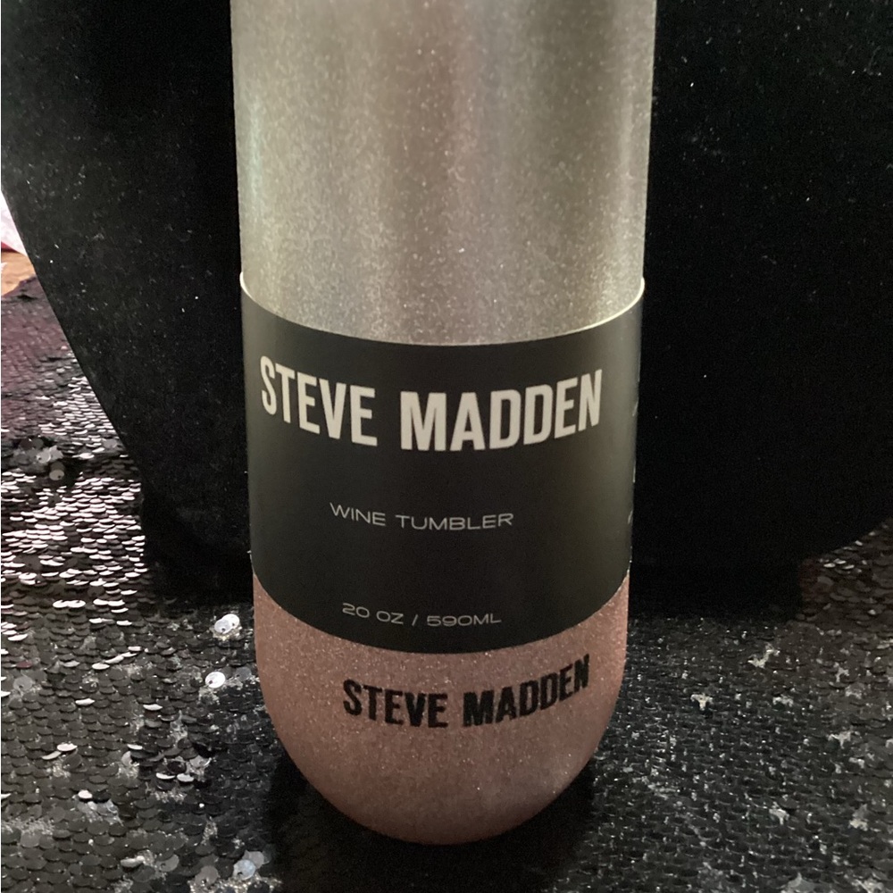 Steve Madden Glittery Silver and Pink Tumbler